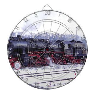 Jeu De Fléchettes locomotive de gare de train à vapeur