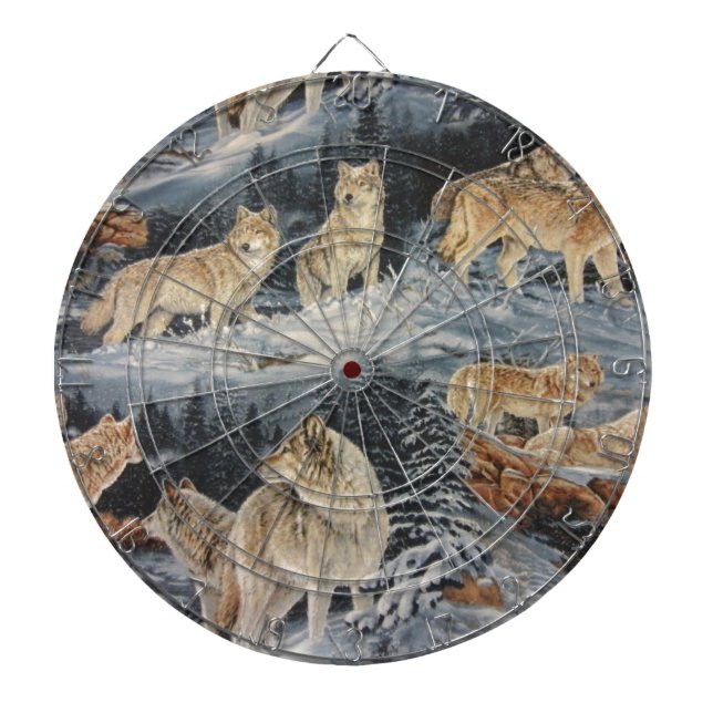 Jeu De Fléchettes Loups d'hiver (Devant)
