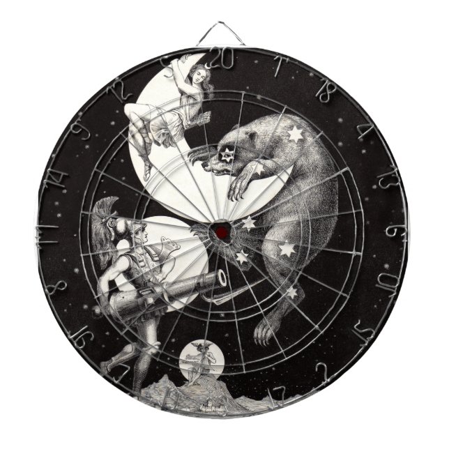 Jeu De Fléchettes Lune céleste ciel Univers Dieu Nuit Illustration (Devant)