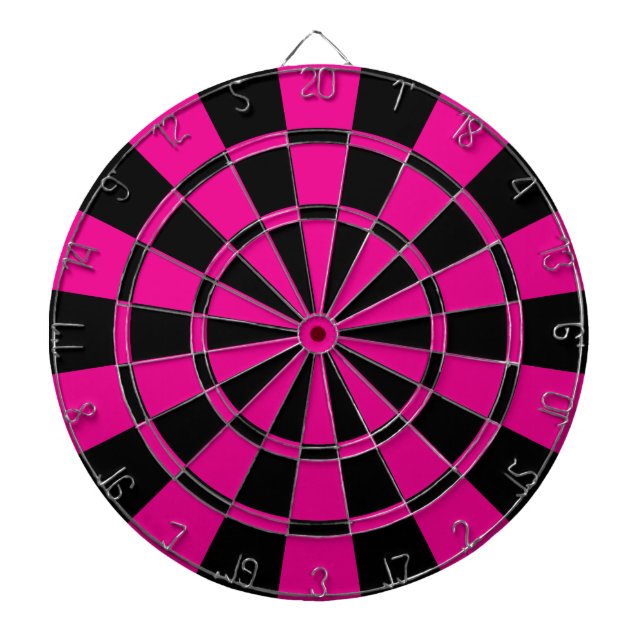 Jeu De Fléchettes Magenta Et Noir (Devant)