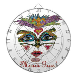 Jeu De Fléchettes Masque de plumes de Parties scintillant Mardi Gras