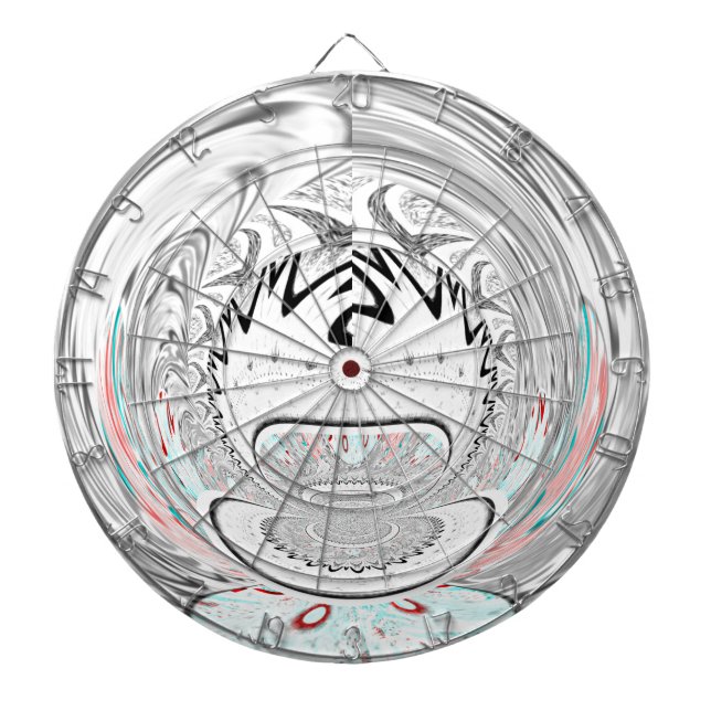 Jeu De Fléchettes Moderne Urban Ash Gris Flora Abstrait Motif Art (Devant)