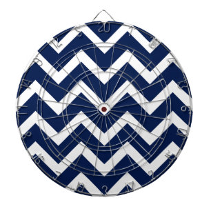 Jeu De Fléchettes Motif de la marine bleu et blanc Chevron Zigzag