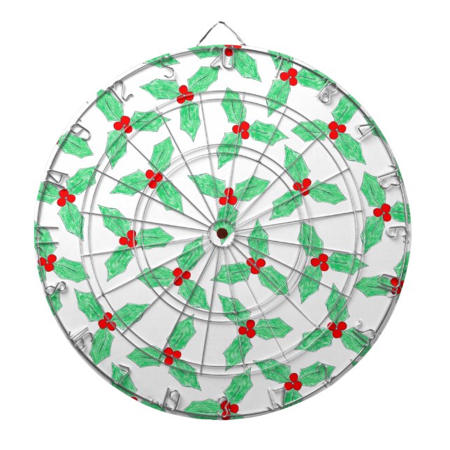 Jeu De Fléchettes Motif des baies sèches de Noël (Devant)