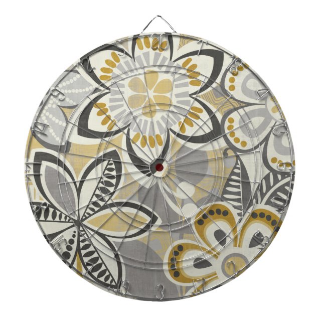 Jeu De Fléchettes Motifs floraux contemporains (Devant)
