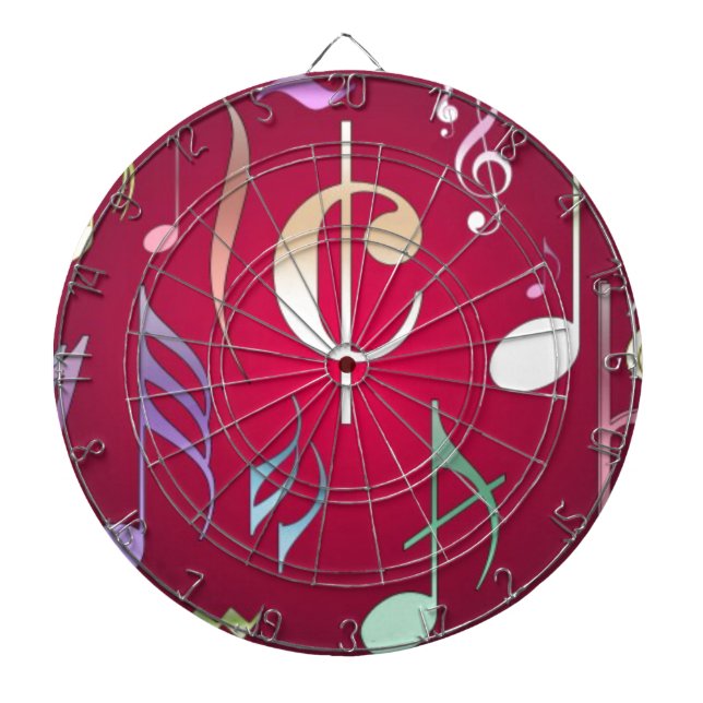 Jeu De Fléchettes Notes musicales de couleur (Devant)