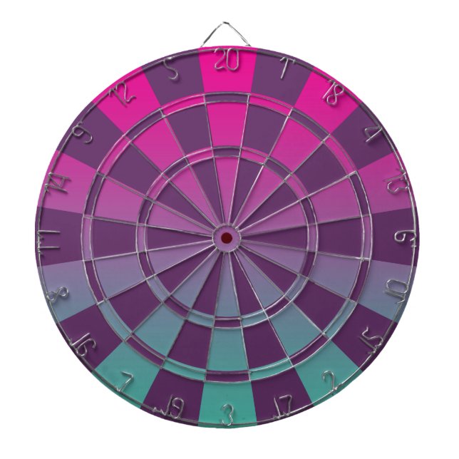 Jeu De Fléchettes Ombre pourpre et turquoise magenta (Devant)