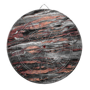 Jeu De Fléchettes Or rose moderne peinture marbrée abstraite
