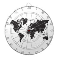 panneau de dard de carte du monde