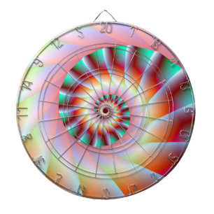 Jeu De Fléchettes Panneau fléché rouge Turquoise et Étapes spirales 
