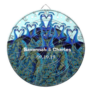 Jeu De Fléchettes Peacocks vintages Embrasser les cadeaux de mariage