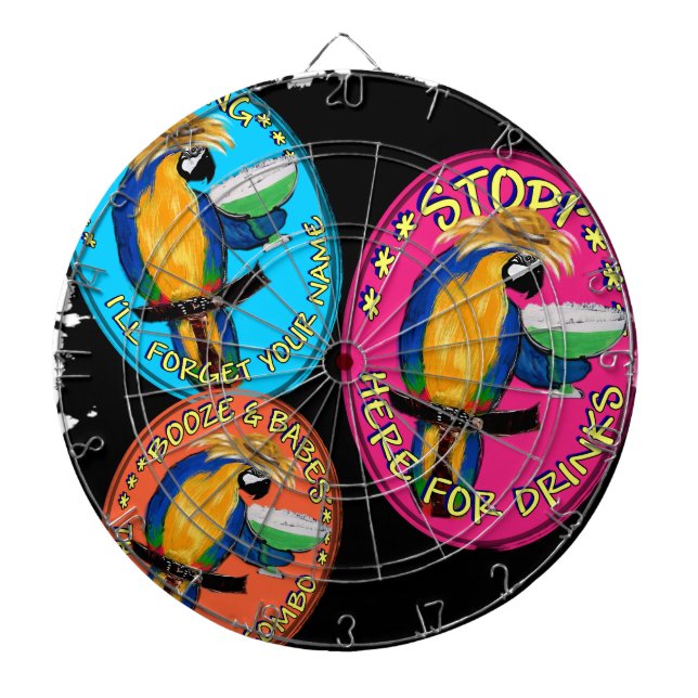 JEU DE FLÉCHETTES PERROQUETS SAOULS (Devant)