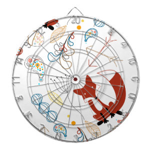 Jeu De Fléchettes Personnaliser le Motif Woodland Fox moderne