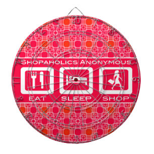 Jeu De Fléchettes Pink Funny Shopaholic Eat Sleep Shop Award