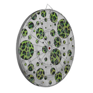 Jeu De Fléchettes Polka Dot Leopard noir et vert