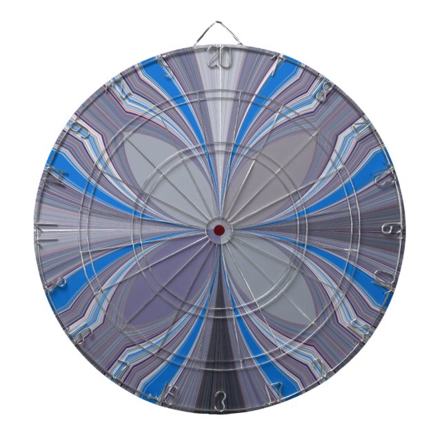 Jeu De Fléchettes Polka gris cendré bleu Pointe Texture Art Imprimer (Devant)