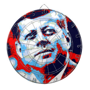 Jeu De Fléchettes Pop Art JFK John F. Kennedy Red Blue