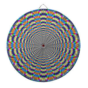 Jeu De Fléchettes Pouls à anneau psychédélique du tableau noir