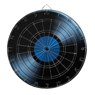 Jeu De Fléchettes Rétro album de disque vinyle dans le bleu