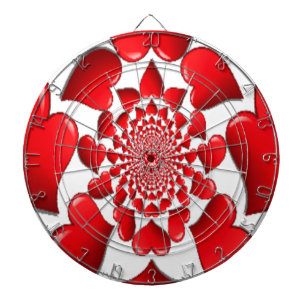 Jeu De Fléchettes Romantique Red Hearts Art Motif Imprimer