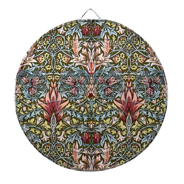 Jeu De Fléchettes Schéma floral William Morris Snakeshead (Devant)