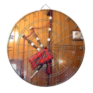 Jeu De Fléchettes Scotland Bagpipe Tartan Plaid Instrument de musiqu