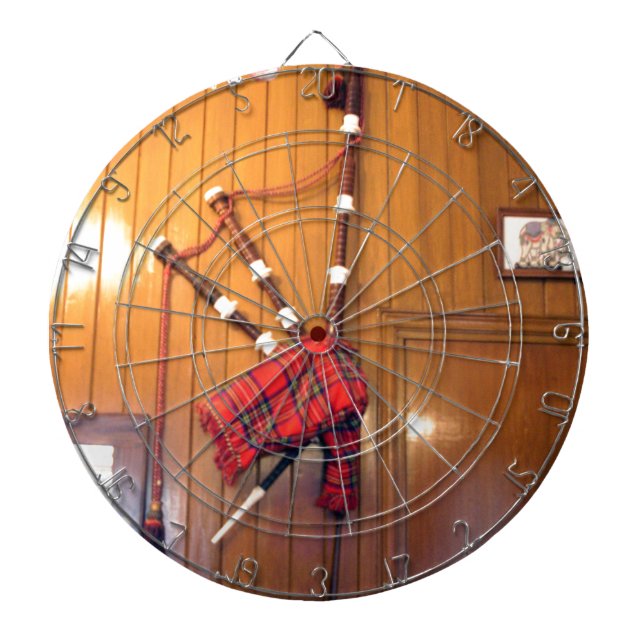 Jeu De Fléchettes Scotland Bagpipe Tartan Plaid Instrument de musiqu (Devant)