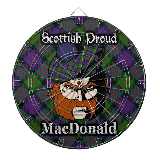 Jeu De Fléchettes Scottish Clan MacDonald Tartan Dartboard (Devant)