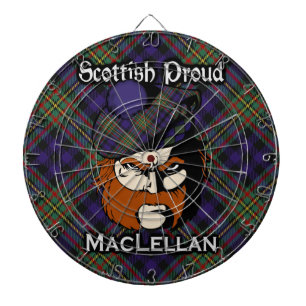 Jeu De Fléchettes Scottish Clan MacLellan Tartan Dartboard