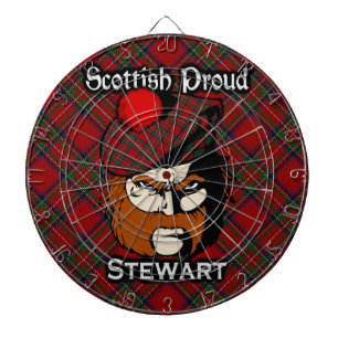 Jeu De Fléchettes Scottish Clan Stewart Tartan Darboard