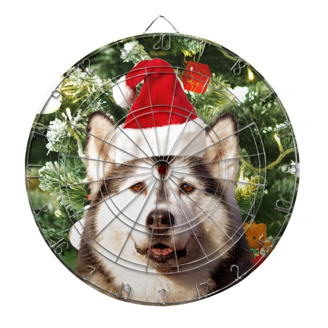 Jeu De Fléchettes Sibérie Husky Arbre de Noël Ornements Snowman (Devant)