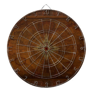 Jeu De Fléchettes Steampunk Vieux Monde Carte & Compass Rose Design