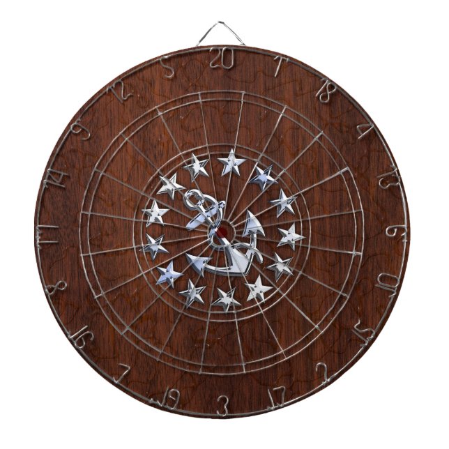 Jeu De Fléchettes Symbole d'Ancre des étoiles du pavillon nautique (Devant)