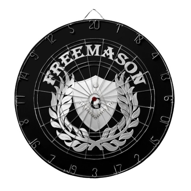 Jeu De Fléchettes Symbole de maçonnerie en argent (Devant)