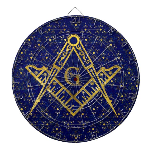Jeu De Fléchettes Symbole franc-maçonnerie Carré et Compass (Devant)