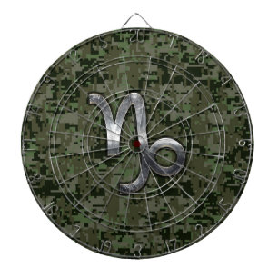 Jeu De Fléchettes SYMBOLE Zodiaque Capricorne Camouflage boisé
