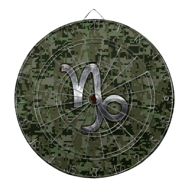 Jeu De Fléchettes SYMBOLE Zodiaque Capricorne Camouflage boisé (Devant)