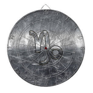 Jeu De Fléchettes SYMBOLE Zodiaque Capricorne Décor en acier désossé