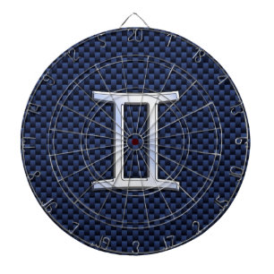 Jeu De Fléchettes SYMBOLE Zodiaque Gemini Marine Bleu Fibre de carbo