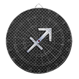 Jeu De Fléchettes Symbole zodiaque Sagittarius Fibre de charbon de b