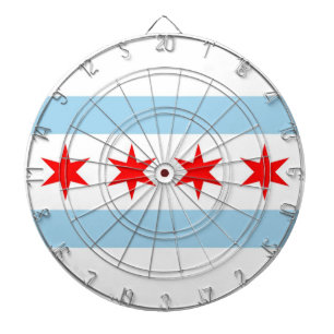 Jeu De Fléchettes Tableau avec Drapeau de Chicago, Illinois, États-U