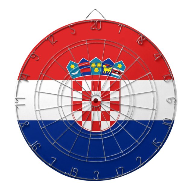 Jeu De Fléchettes Tableau de bord avec Drapeau de Croatie (Devant)