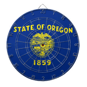 Jeu De Fléchettes Tableau de bord avec Drapeau de l'Oregon, USA
