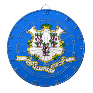 Jeu De Fléchettes Tableau de bord avec drapeau du Connecticut, États