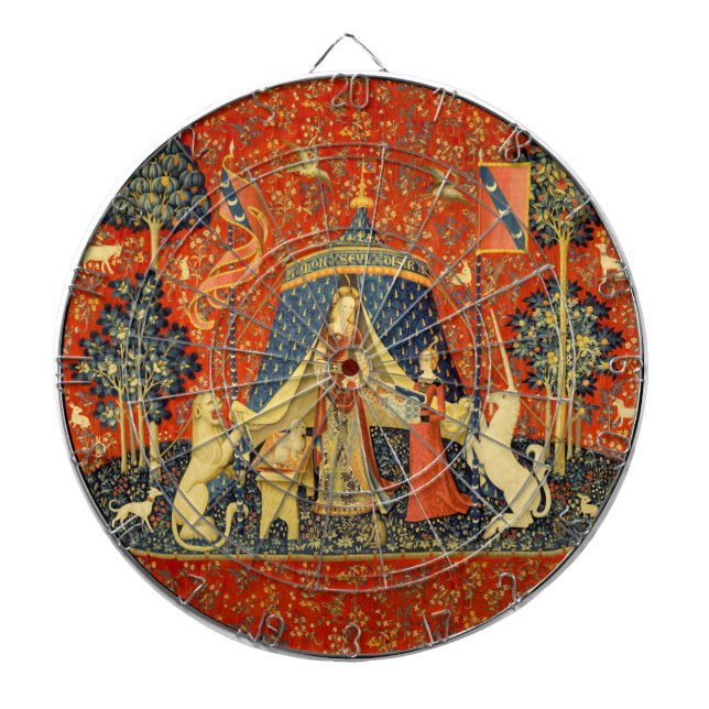 Jeu De Fléchettes Tapisseries Unicorne Lady Legend Médiéval (Devant)
