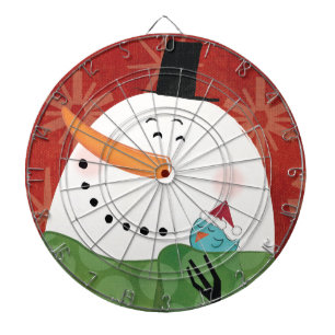 Jeu De Fléchettes Tasse bleue de Noël avec du cacao foncé