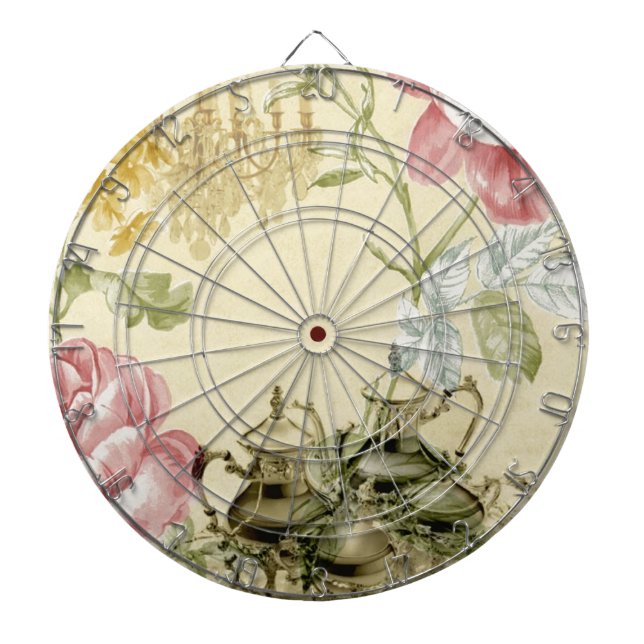 Jeu De Fléchettes Teapot Tea Party Paris Floral (Devant)