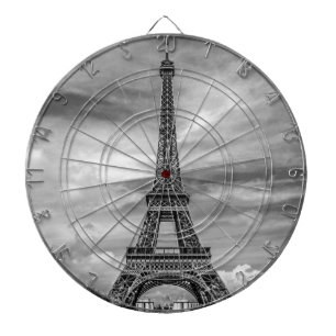 Jeu De Fléchettes Tour Eiffel noir et blanc Paris France