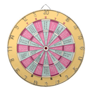 Jeu De Fléchettes Vérité ou Odeur (pas de baiser) Pastels jaune rose