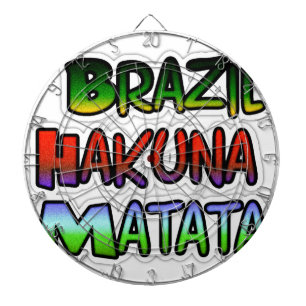 Jeu De Fléchettes Vert jaune or Brésil Hakuna Matata